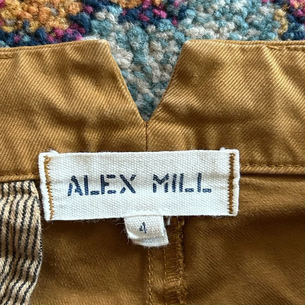 Alex Mill | Women’s Cognac Brown Pleat Front The Boy Pant Ankle Chino Pants Sz 4 - Picture 13 of 16